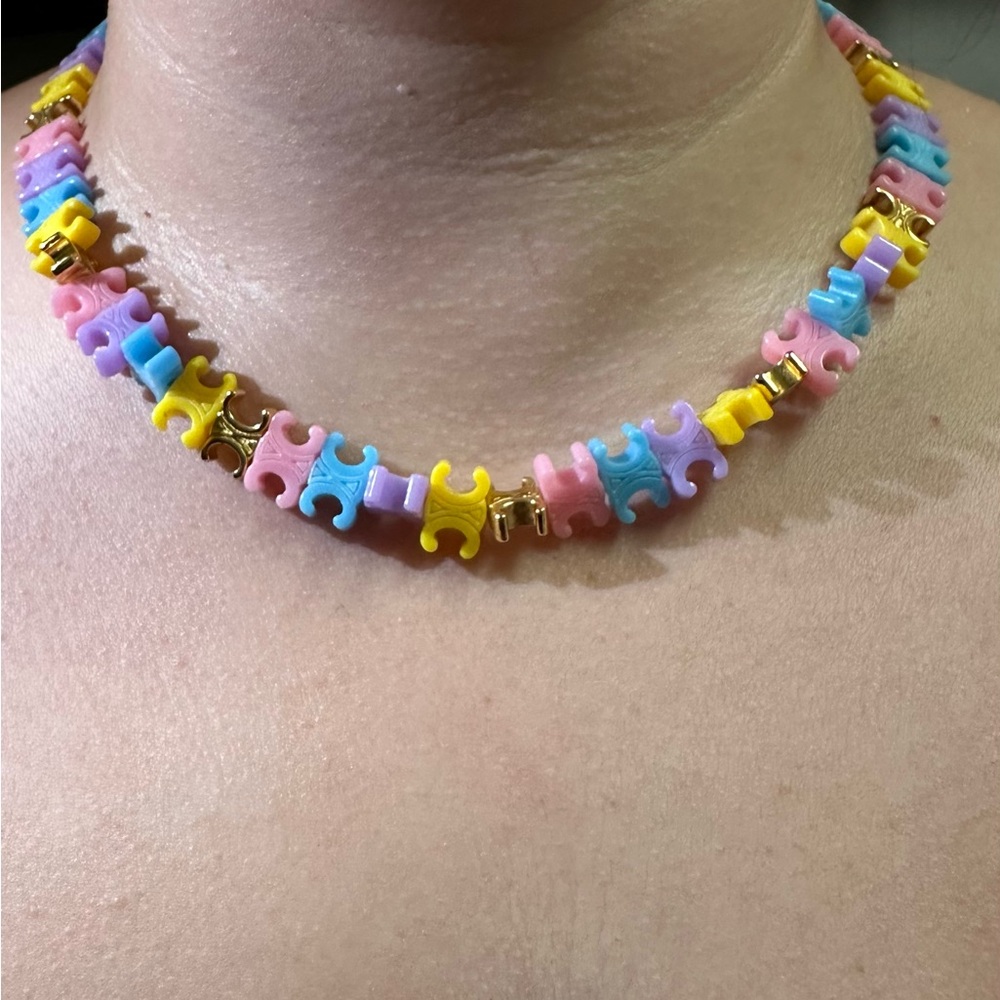 Colorful Puzzle Piece Necklace
